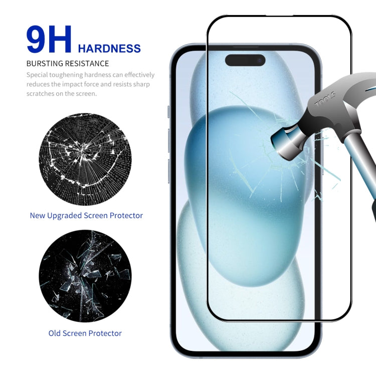 For iPhone 15 ENKAY Easy Install High Alumina Silicon Full Glass Film by ENKAY