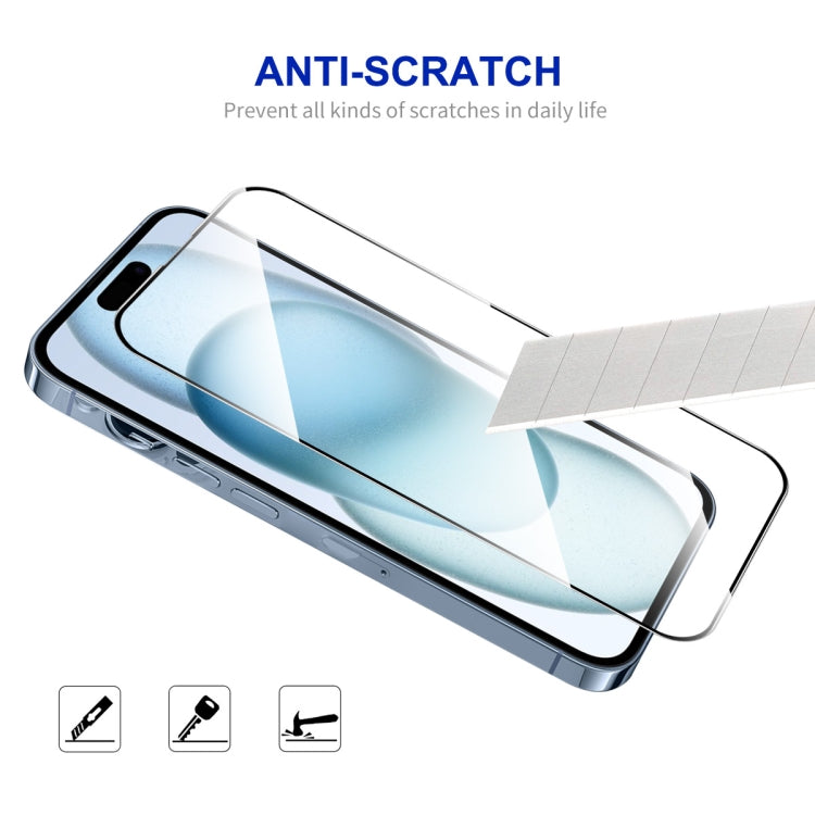 For iPhone 15 ENKAY Easy Install High Alumina Silicon Full Glass Film by ENKAY