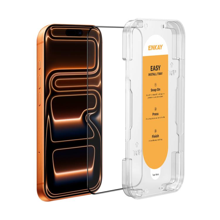 For iPhone 17 Pro Max ENKAY Easy Install High Alumina Silicon Full Glass Film by ENKAY