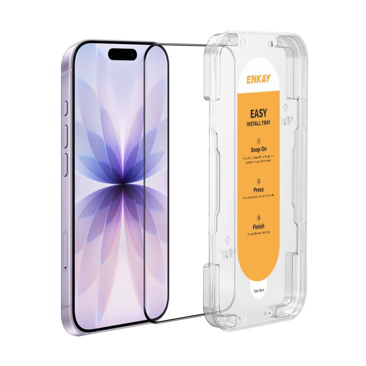 For iPhone 17 ENKAY Easy Install High Alumina Silicon Full Glass Film by ENKAY