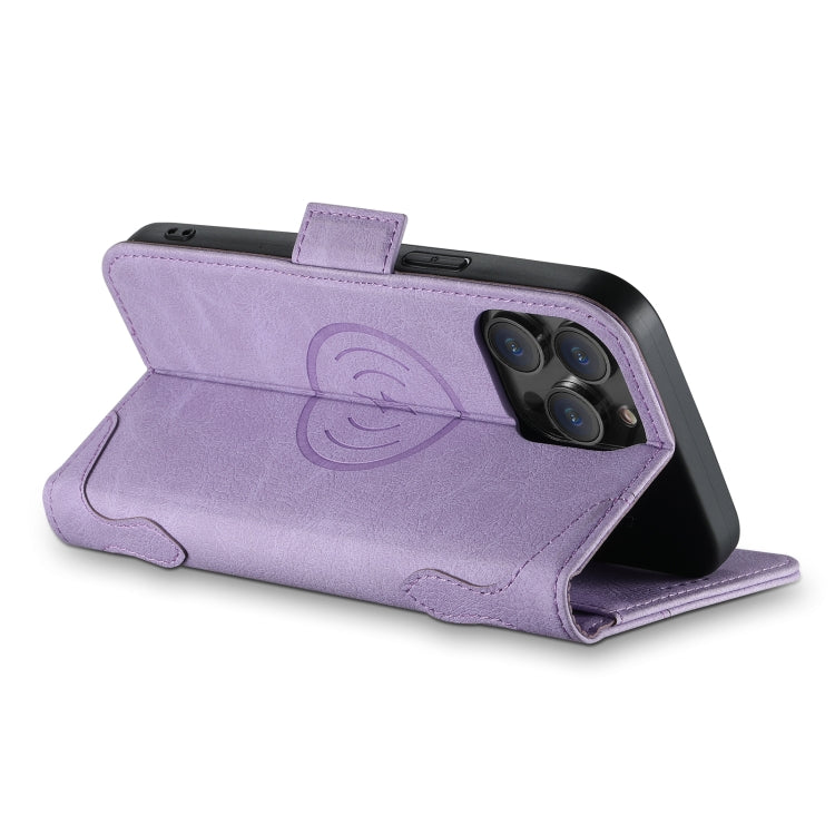 For iPhone 14 SUTENI J07 Multifunctional Horizontal Flip Magsafe Leather Phone Case(Purple) by Suteni