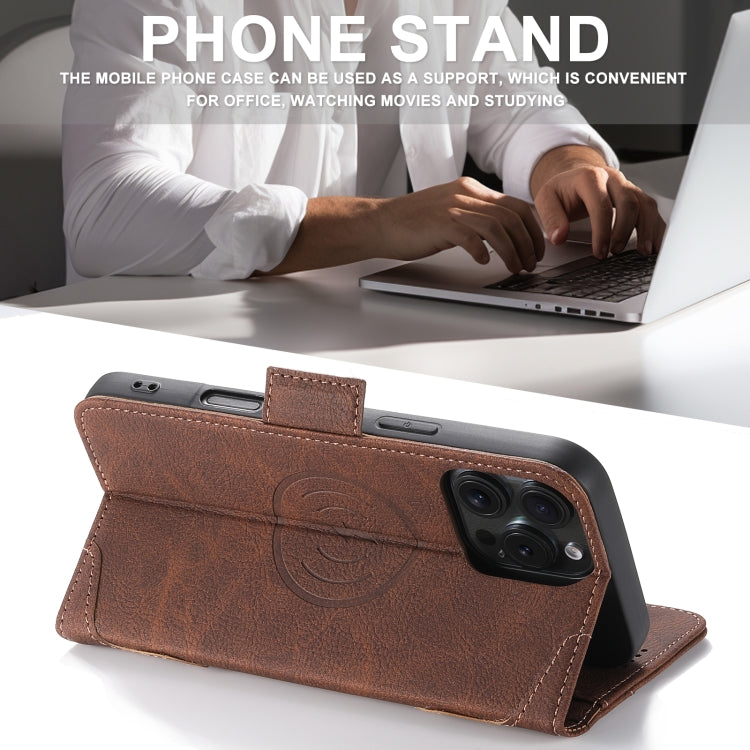 For iPhone 16 Pro SUTENI J07 Multifunctional Horizontal Flip Magsafe Leather Phone Case(Brown) by Suteni
