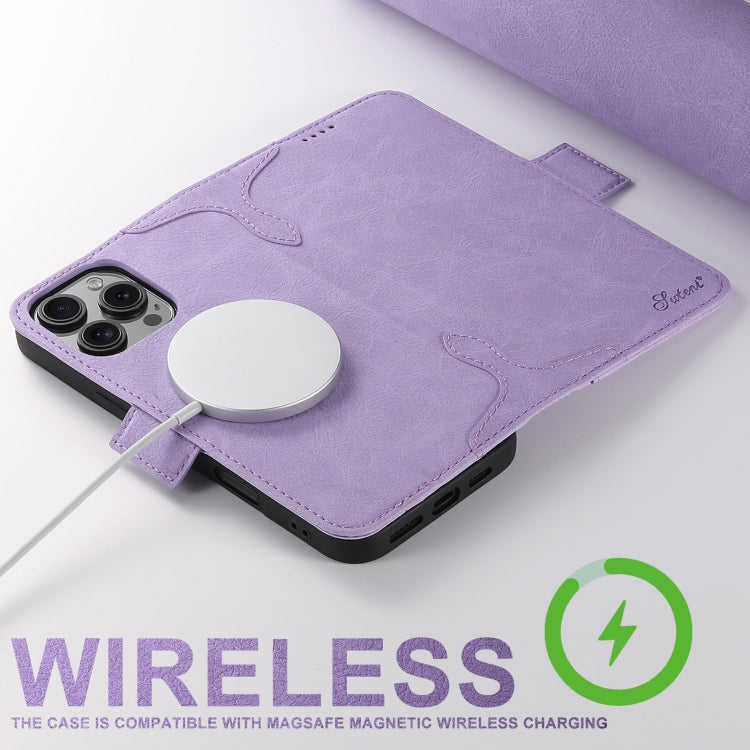 For iPhone 16 Pro SUTENI J07 Multifunctional Horizontal Flip Magsafe Leather Phone Case(Purple) by Suteni