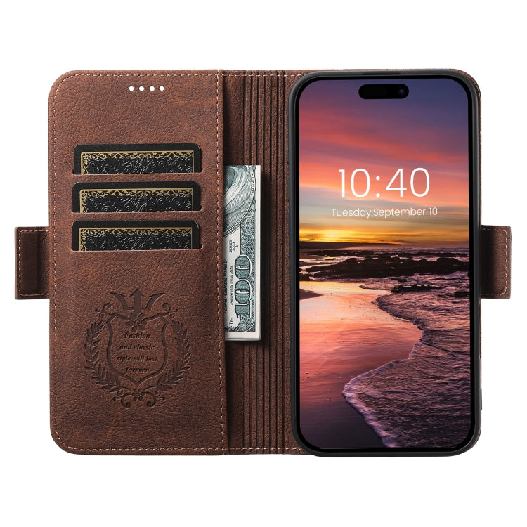 For iPhone 16 Pro Max SUTENI J07 Multifunctional Horizontal Flip Magsafe Leather Phone Case(Brown) by Suteni