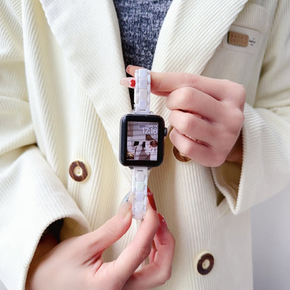 For Apple Watch Ultra 49mm Laser PC Colorful 12mm Slim Watch Band(White) by bashfashion