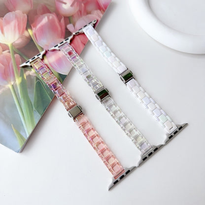 For Apple Watch Series 9 45mm Laser PC Colorful 12mm Slim Watch Band(White) by bashfashion