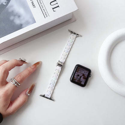 For Apple Watch Series 9 45mm Laser PC Colorful 12mm Slim Watch Band(Transparent) by bashfashion