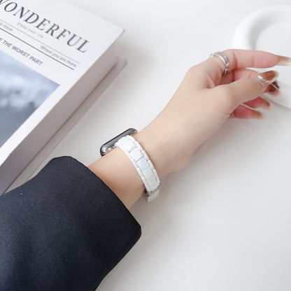 For Apple Watch Series 8 41mm Laser PC Colorful 12mm Slim Watch Band(White) by bashfashion