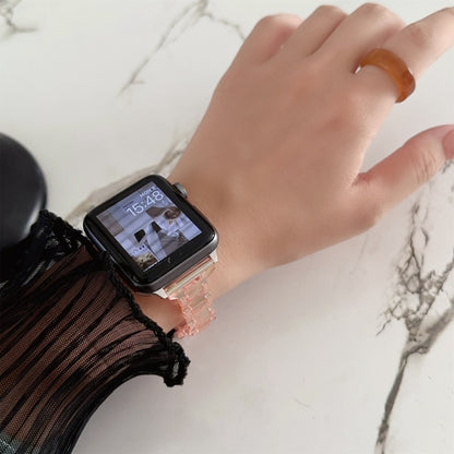 For Apple Watch SE 2023 44mm Laser PC Colorful 20mm Slim Watch Band(Transparent) by bashfashion