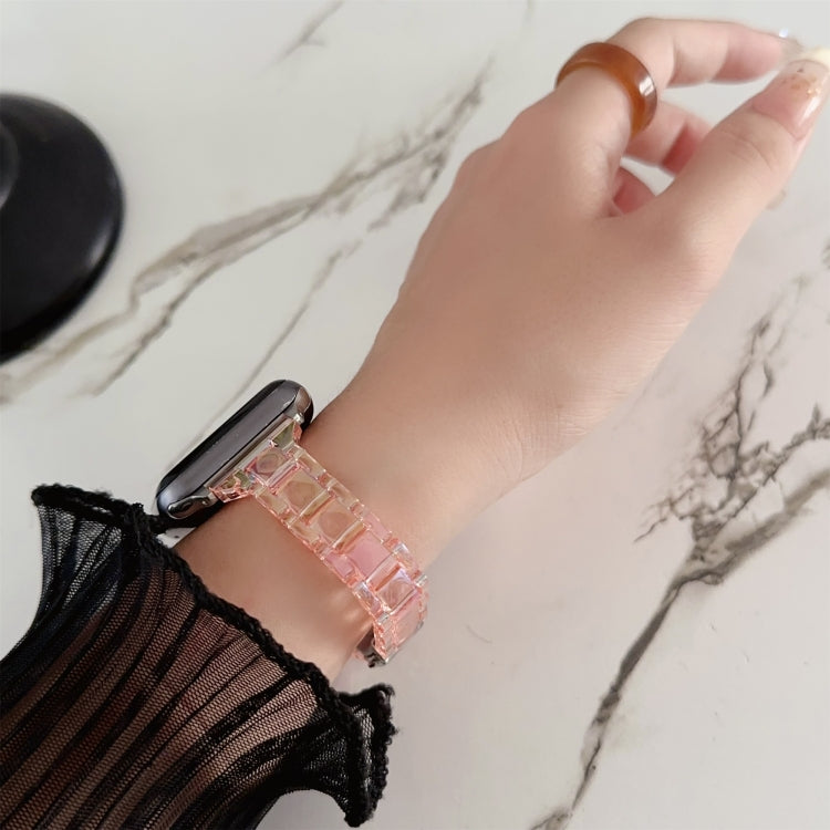 For Apple Watch Series 9 45mm Laser PC Colorful 20mm Slim Watch Band(Transparent) by bashfashion