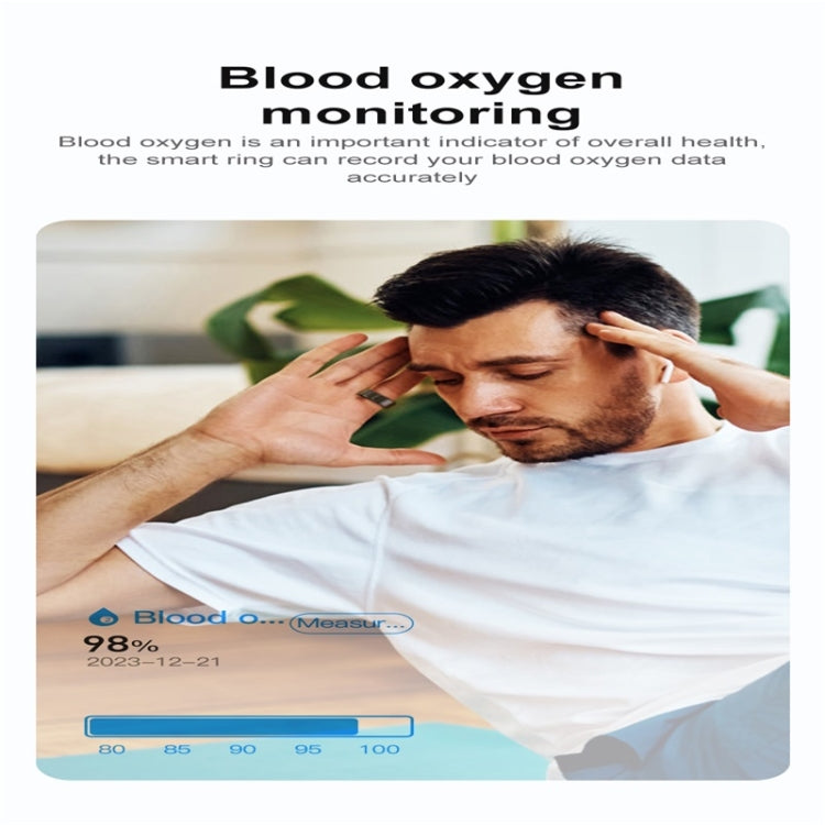 R02 SIZE 11 Smart Ring, Support Heart Rate / Blood Oxygen / Sleep Monitoring / Multiple Sports Modes(Rose Gold) by bashfashion