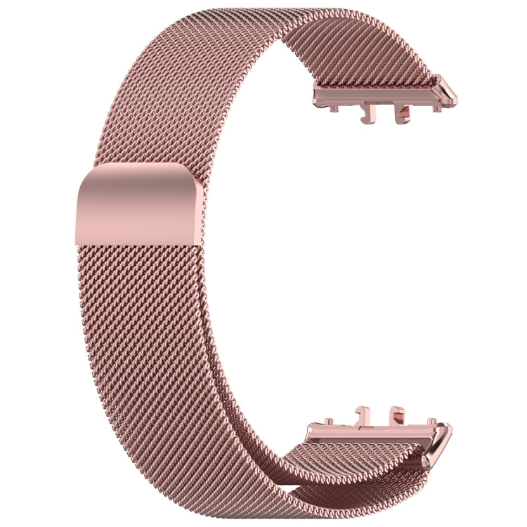 For Samsung Galaxy Fit 3 Milanese Metal Steel Mesh Watch Band(Pink) by bashfashion