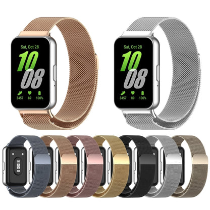 For Samsung Galaxy Fit 3 Milanese Metal Steel Mesh Watch Band(Starlight) by bashfashion