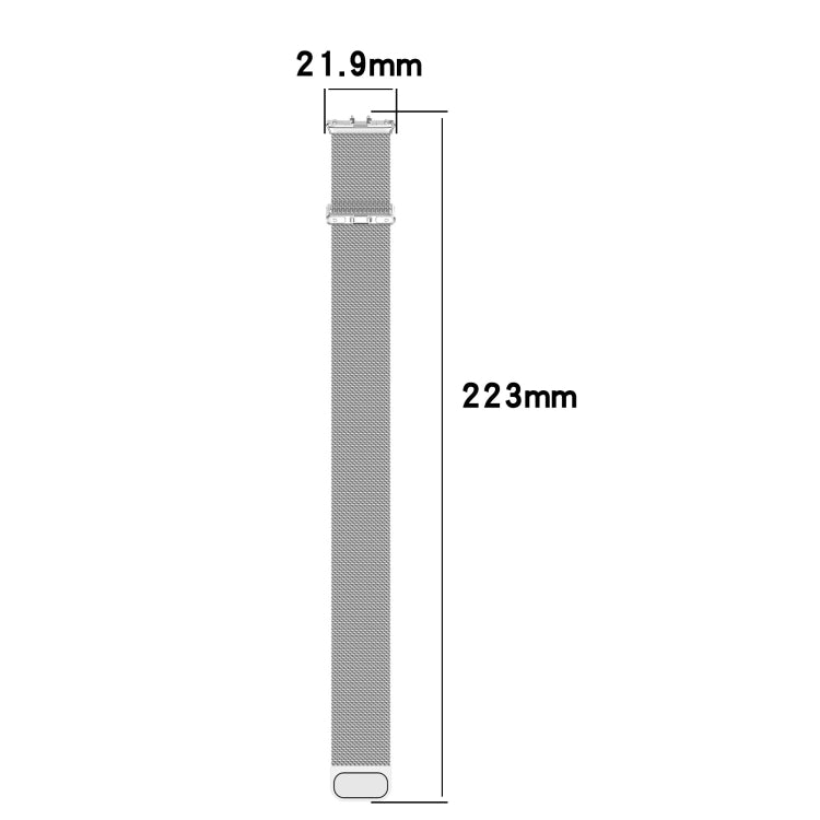 For Samsung Galaxy Fit 3 Milanese Metal Steel Mesh Watch Band(Gray) by bashfashion