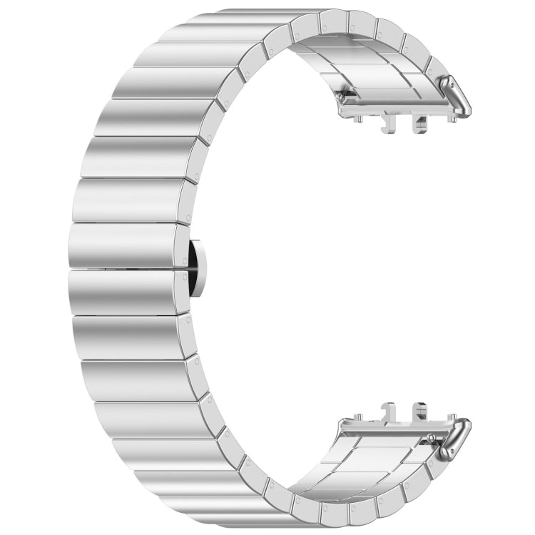 For Samsung Galaxy Fit 3 SM-R390 One Bead Stainless Steel Metal Watch Band(Silver) by bashfashion