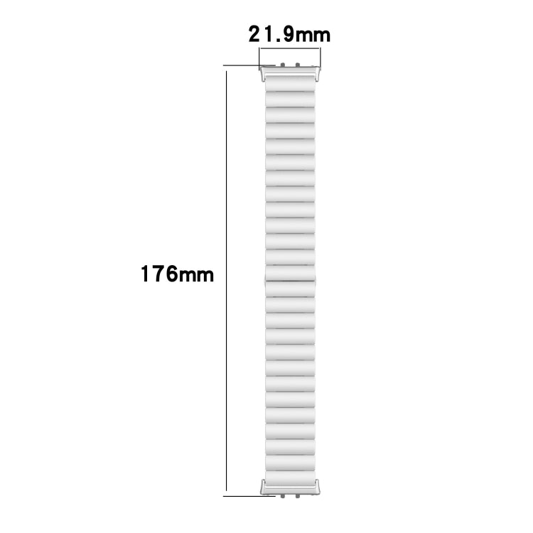 For Samsung Galaxy Fit 3 SM-R390 One Bead Stainless Steel Metal Watch Band(Silver) by bashfashion