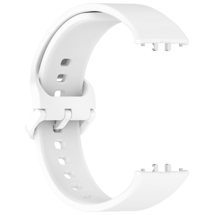 For Samsung Galaxy Fit 3 SM-R390 Solid Color Buckle Silicone Watch Band(White) by bashfashion