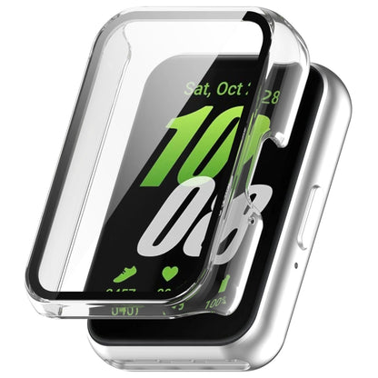 For Samsung Galaxy Fit 3 SM-R390 PC + Tempered Glass Film Integrated Watch Protective Case(Transparent) by bashfashion