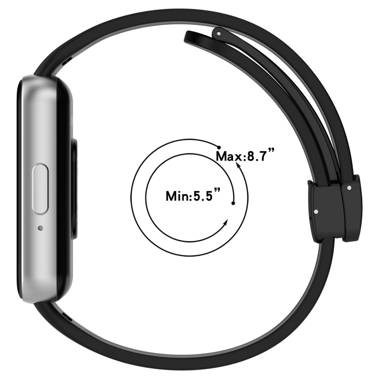 For Samsung Galaxy Fit 3 SM-R390 Magnetic Folding Buckle Silicone Watch Band(Midnight Blue) by bashfashion