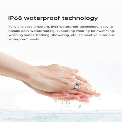 R3 SIZE 18 Smart Ring, Support Heart Rate / Blood Oxygen / Sleep Monitoring(White) by bashfashion