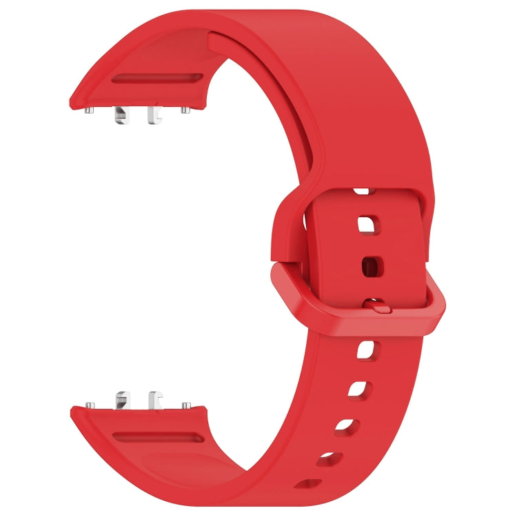 For Samsung Galaxy Fit 3 Solid Color Colorful Buckle Silicone Watch Band(Red) by bashfashion