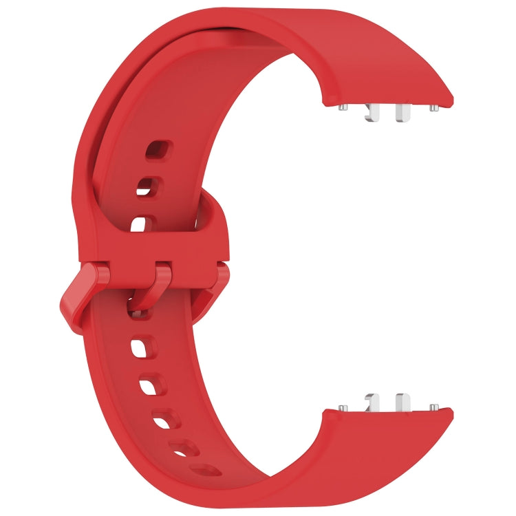 For Samsung Galaxy Fit 3 Solid Color Colorful Buckle Silicone Watch Band(Red) by bashfashion