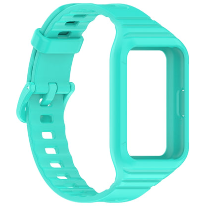 For Samsung Galaxy Fit 3 Integrated TPU Watch Band(Cyan) by bashfashion