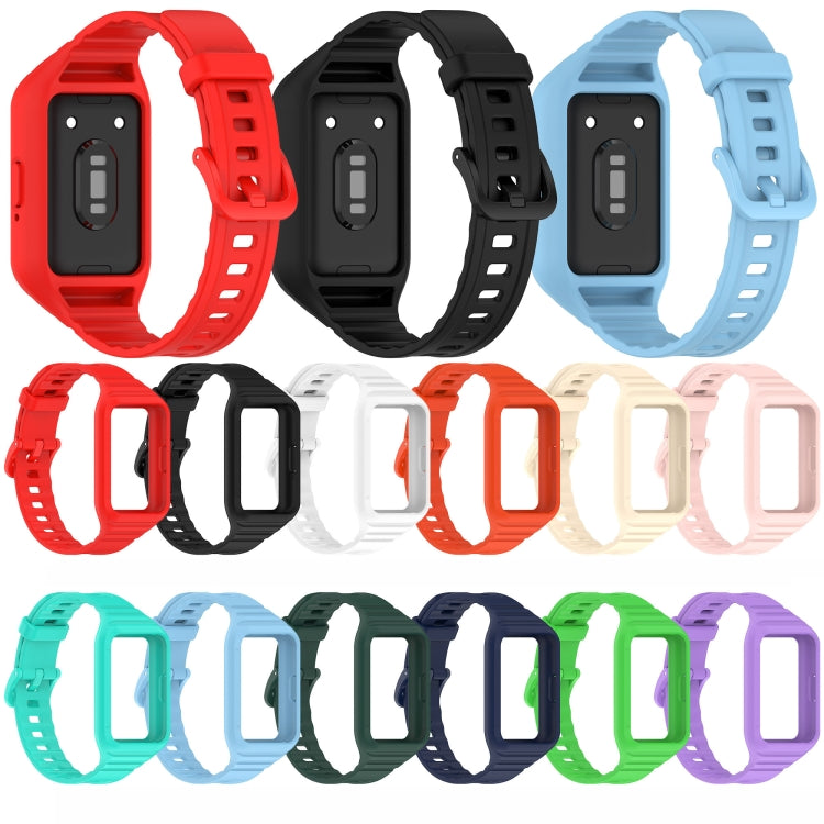 For Samsung Galaxy Fit 3 Integrated TPU Watch Band(Cyan) by bashfashion