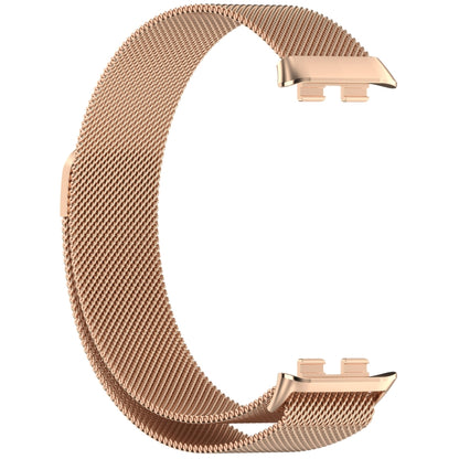 For Honor Band 9 Milan Magnetic Steel Mesh Watch Band(Rose Gold) by bashfashion