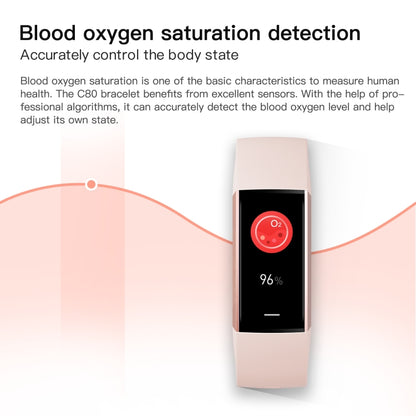 C80 IP67 Waterproof Smart Bracelet Sport Fitness Tracker(White) by bashfashion