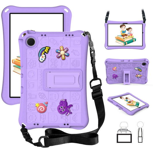 For Samsung Galaxy Tab A9+ 11.0 X210 Hi Baby EVA Full Body Tablet Case with Strap(Light Purple) by bashfashion