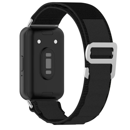 For Samsung Galaxy Fit 3 Nylon Canvas Watch Band(Black) by bashfashion