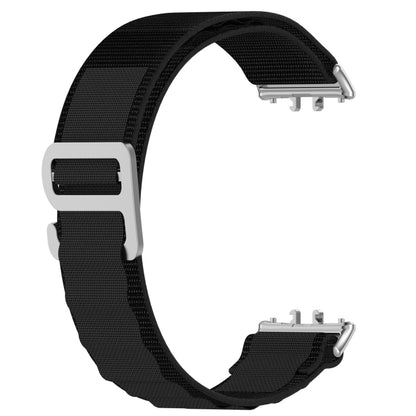 For Samsung Galaxy Fit 3 Nylon Canvas Watch Band(Black) by bashfashion