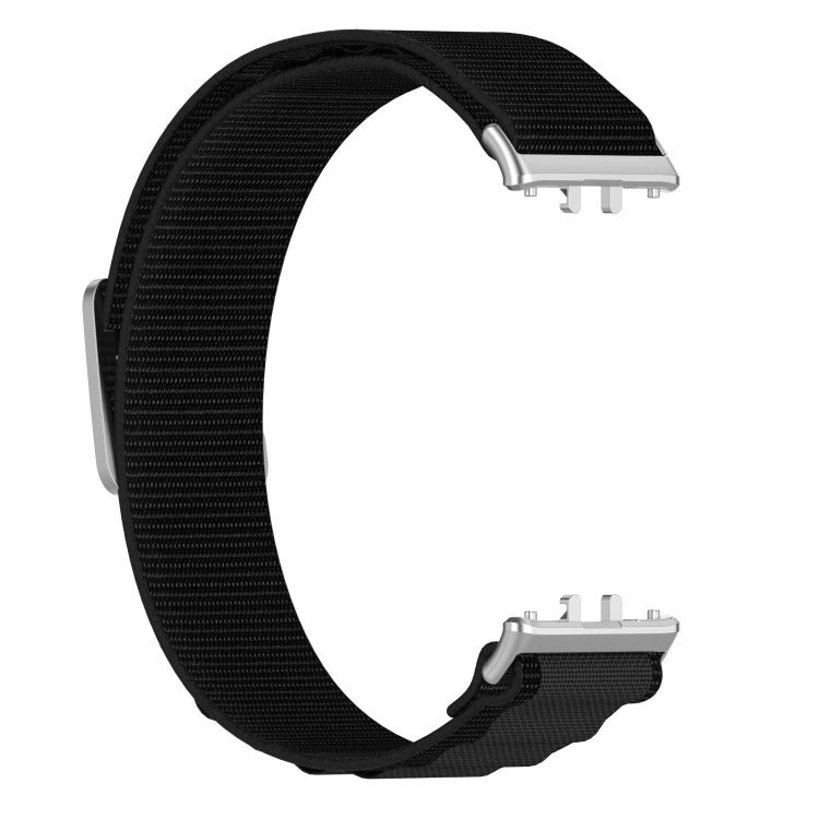 For Samsung Galaxy Fit 3 Nylon Canvas Watch Band(Black) by bashfashion