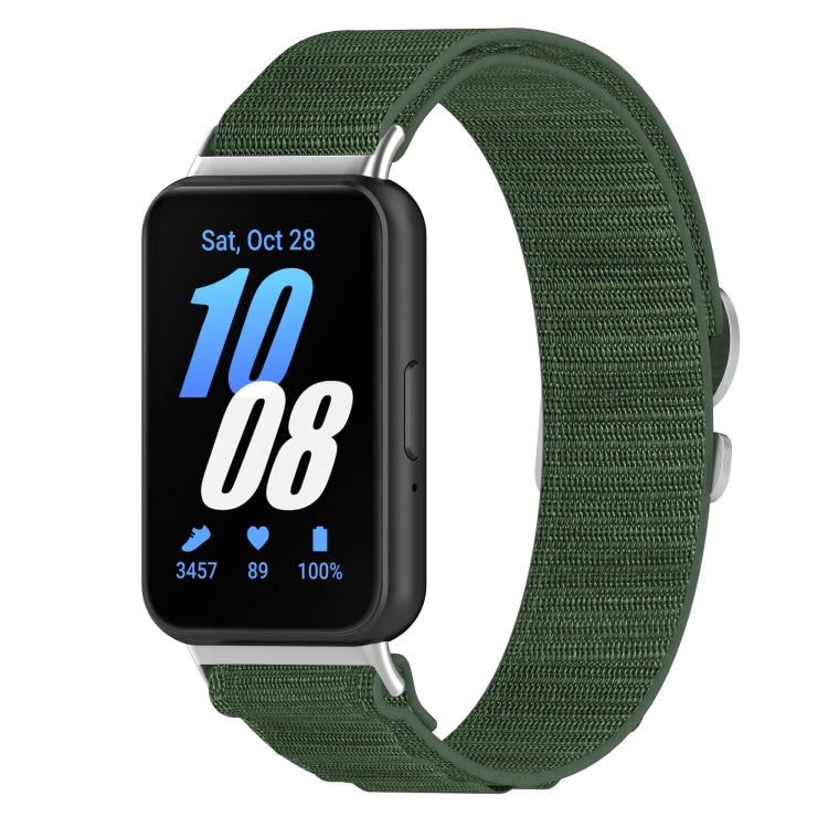 For Samsung Galaxy Fit 3 Nylon Canvas Watch Band(Green) by bashfashion