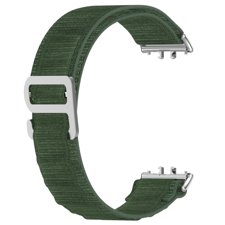 For Samsung Galaxy Fit 3 Nylon Canvas Watch Band(Green) by bashfashion