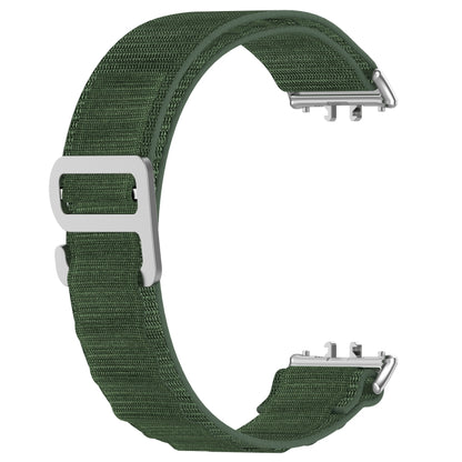 For Samsung Galaxy Fit 3 Nylon Canvas Watch Band(Green) by bashfashion