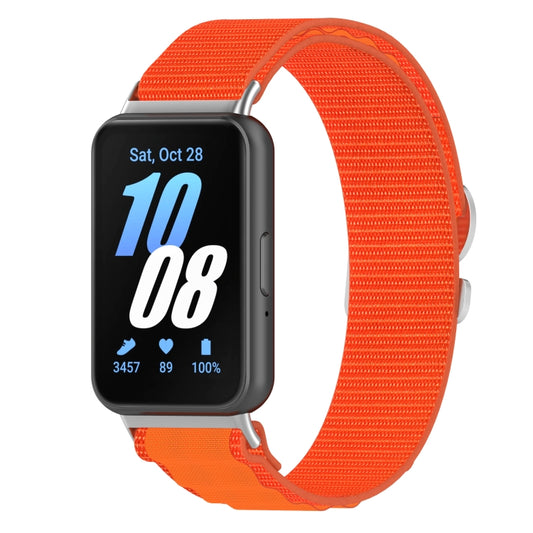 For Samsung Galaxy Fit 3 Nylon Canvas Watch Band(Orange) by bashfashion