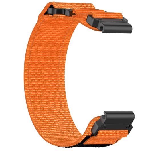For Garmin Fenix 7S Pro 42mm 20mm Nylon Hook And Loop Fastener Watch Band(Orange) by bashfashion