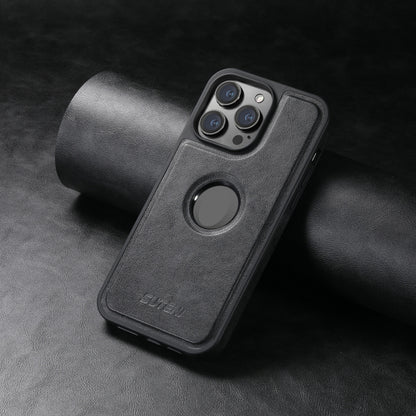 For iPhone 14 Plus Suteni G1 Magsafe Leather Back Phone Case(Black) by Suteni