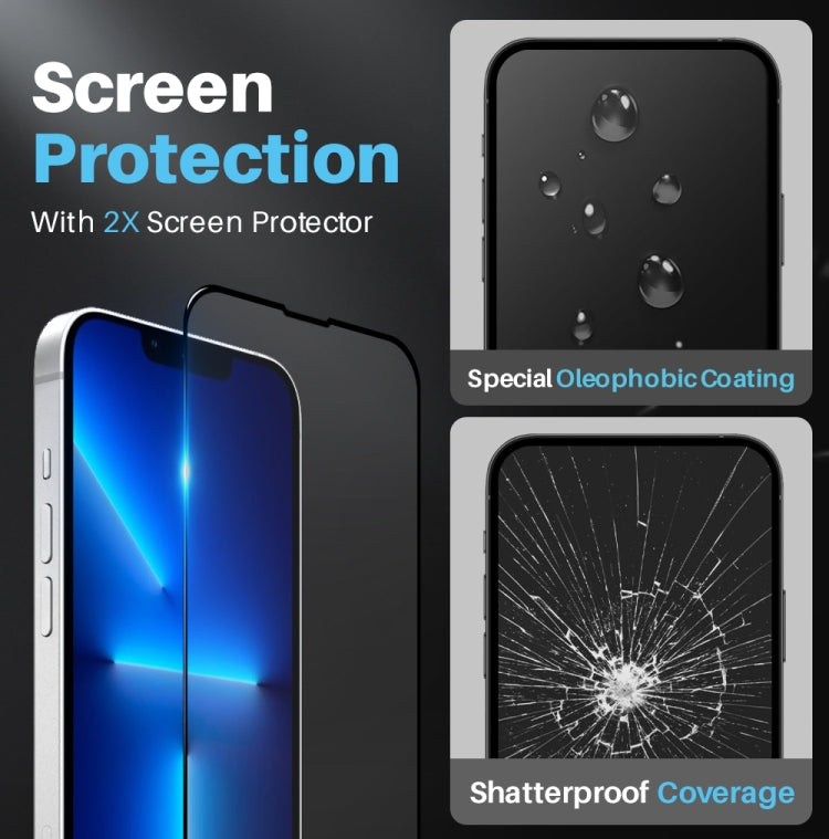 For iPhone 13 Pro Max NORTHJO 5 in 1 Clear Phone Case with 2pcs Screen Film + 2pcs Rear Lens Film by NORTHJO