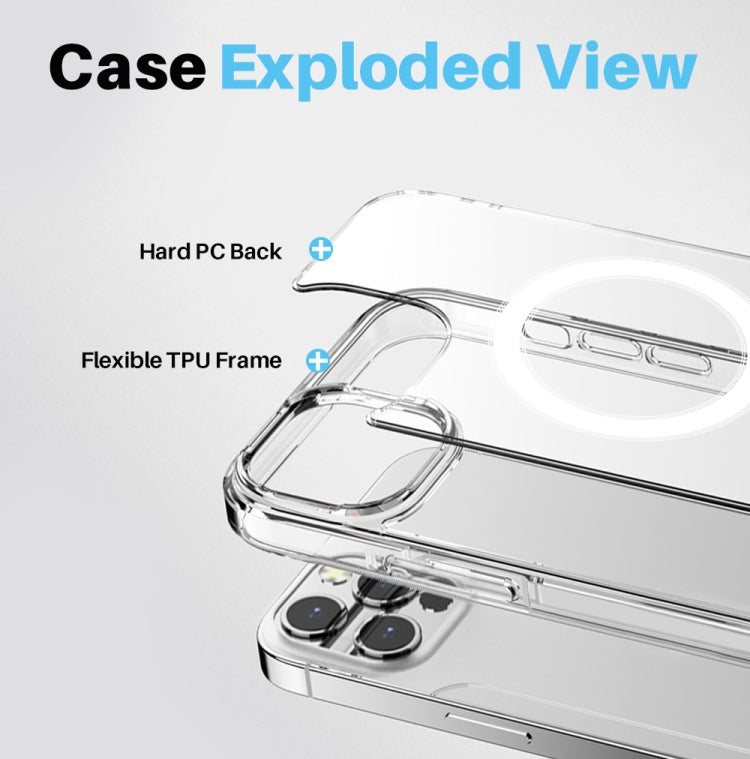 For iPhone 13 Pro NORTHJO 5 in 1 Magsafe Clear Phone Case with 2pcs Screen Film + 2pcs Rear Lens Film by NORTHJO