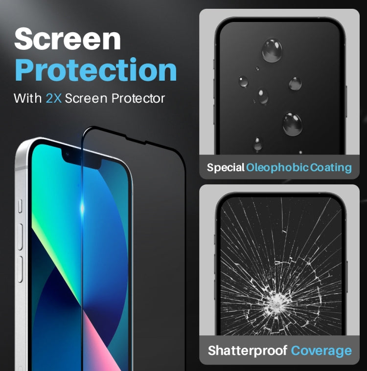 For iPhone 13 NORTHJO 5 in 1 Magsafe Clear Phone Case with 2pcs Screen Film + 2pcs Rear Lens Film by NORTHJO