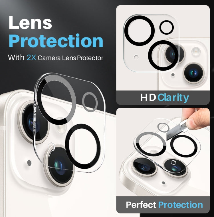 For iPhone 13 NORTHJO 5 in 1 Magsafe Clear Phone Case with 2pcs Screen Film + 2pcs Rear Lens Film by NORTHJO