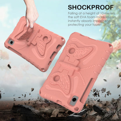 For Samsung Galaxy Tab A 8.0 T290 2019 Butterfly Bracket EVA Shockproof Tablet Case(Pink Orange) by bashfashion