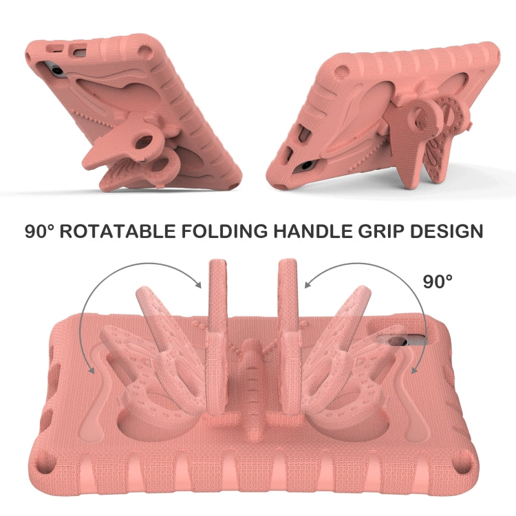 For Samsung Galaxy Tab A 8.0 T290 2019 Butterfly Bracket EVA Shockproof Tablet Case(Pink Orange) by bashfashion