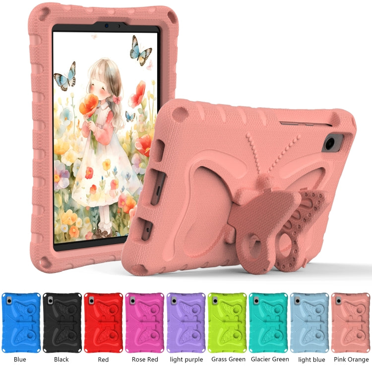 For Samsung Galaxy Tab A 8.0 T290 2019 Butterfly Bracket EVA Shockproof Tablet Case(Pink Orange) by bashfashion
