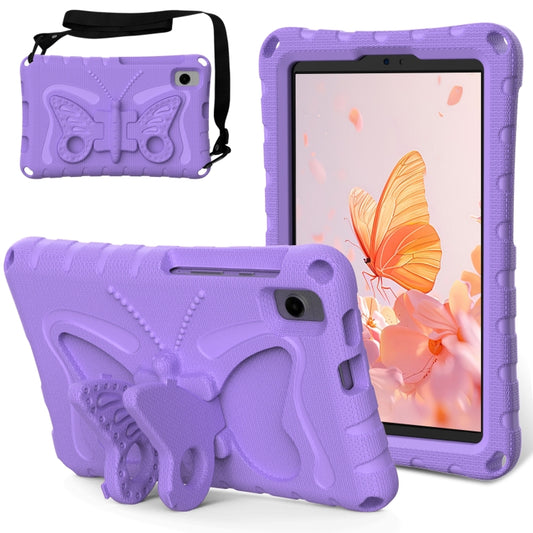 For Samsung Galaxy Tab A 8.0 T290 2019 Butterfly Bracket EVA Shockproof Tablet Case(Light Purple) by bashfashion