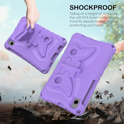 For Samsung Galaxy Tab A 8.0 T290 2019 Butterfly Bracket EVA Shockproof Tablet Case(Light Purple) by bashfashion