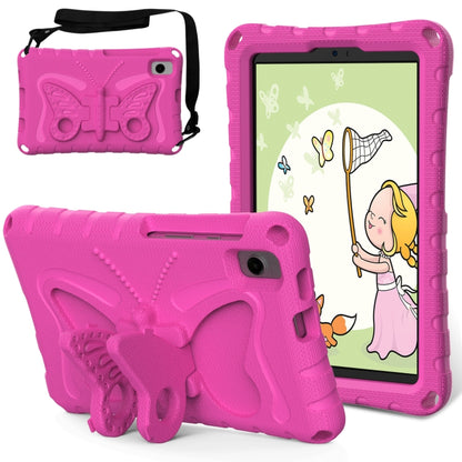 For Samsung Galaxy Tab A 8.0 T290 2019 Butterfly Bracket EVA Shockproof Tablet Case(Rose Red) by bashfashion